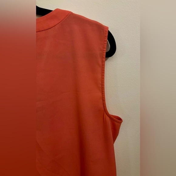2/$15 - Calvin Klein Sleeveless Coral Blouse (Size L) - Picture 6 of 7
